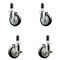 Service Caster 4 Inch 316SS Black Poly Swivel 1-1/4 Inch Expanding Stem Caster Brake SCC, 2PK SS316EX20S414-PPUB-BLK-2-TLB-2-114 - alternate 4